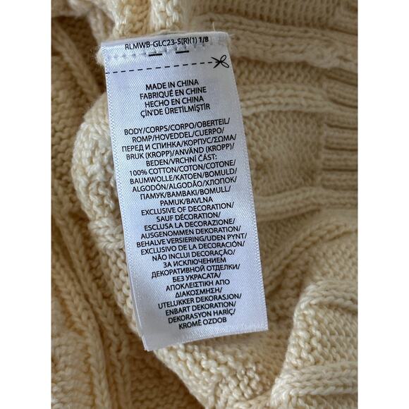 Polo Ralph Lauren Men's Knit Cotton Sweater Cream 2XL/2TG NWT $138 - Picture 7 of 7